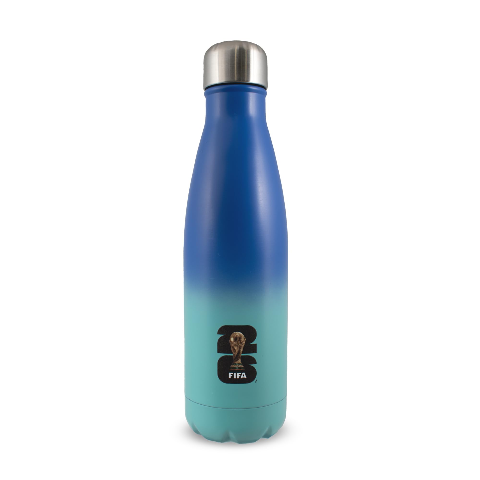 Hy-Pro Officially Licensed FIFA World Cup 2026 500ml Stainless Steel Thermal Bottle - 500ml Football Drinks Bottle with Fade Colours & Official Logo - Insulated Football Water for Boys & Girls