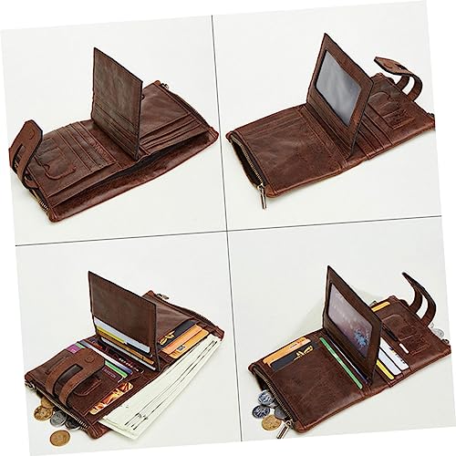 Men's Fashion Wallet Double Zippered Capacity Zippered Wallet for Men Genuine Leather2