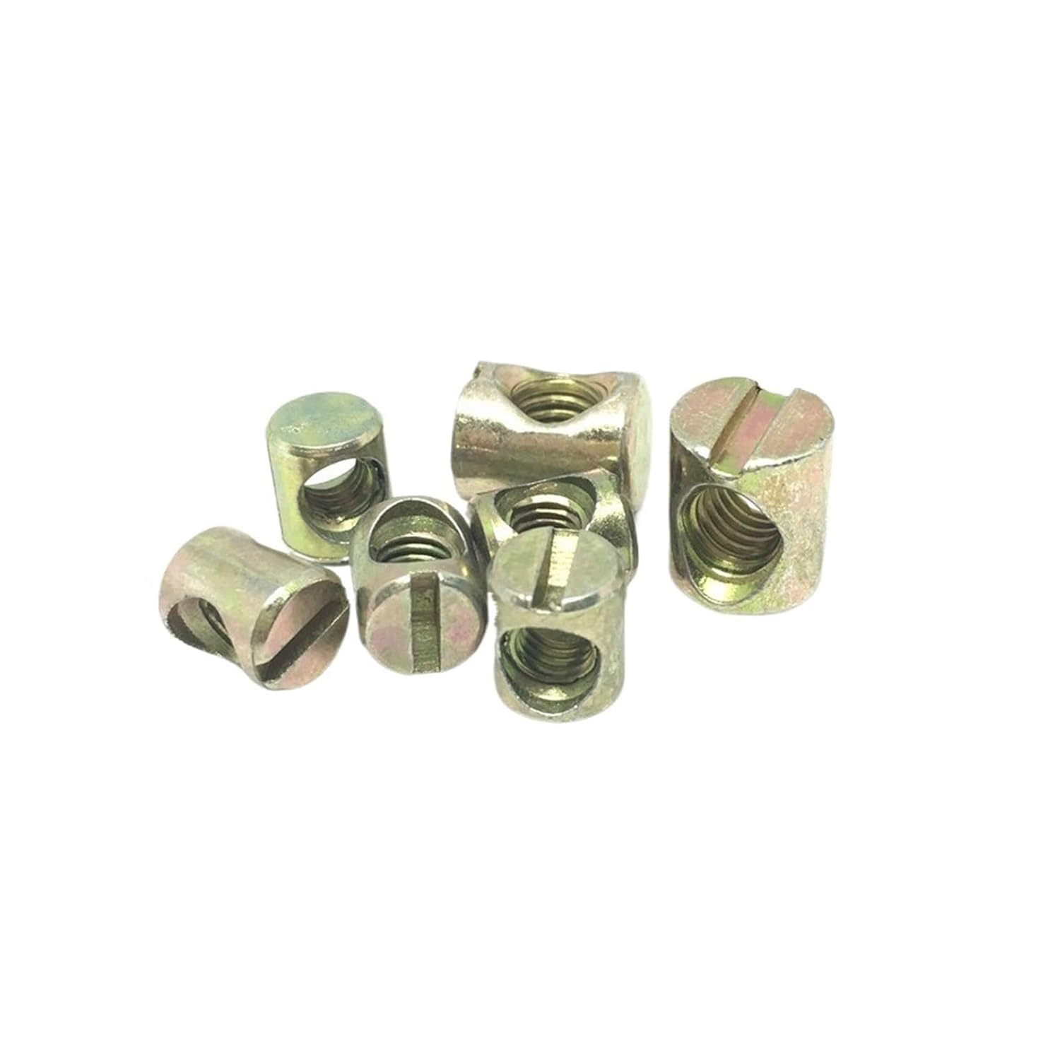 Tuercas de barril, tuercas ranuradas, 10 pernos cilíndricos con pasador transversal, accesorios ranurados for cama o silla, tuerca de orificio horizontal M6 M8 L=11 mm-17 mm(M6x13)