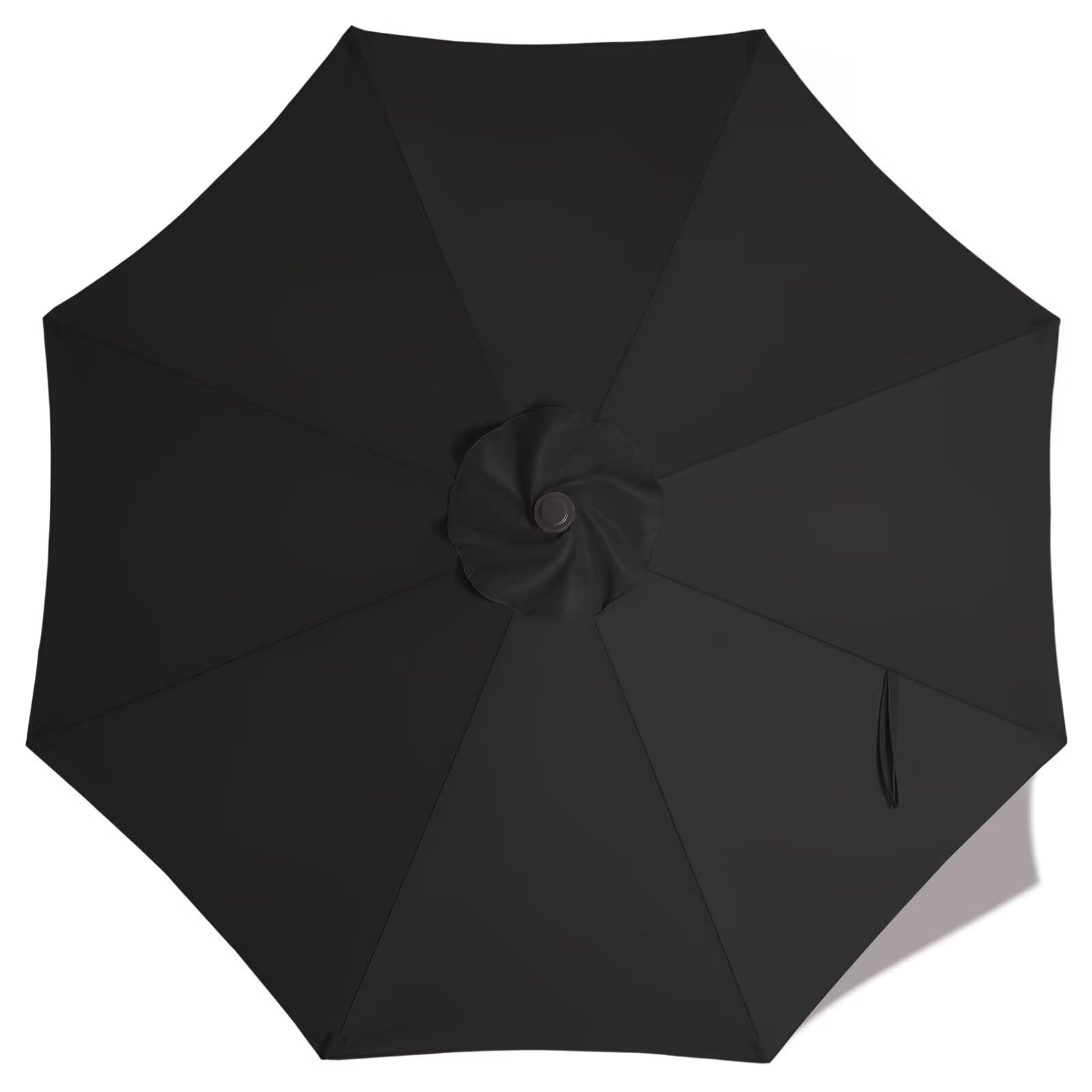 ABCCANOPY 9ft Outdoor Umbrella Replacement Top Suit 8 Ribs (Black)
