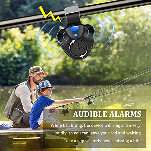 image for Linkstyle 4 PCS Fishing Bite Alarm, Sensitive Electronic Fishing Bite 