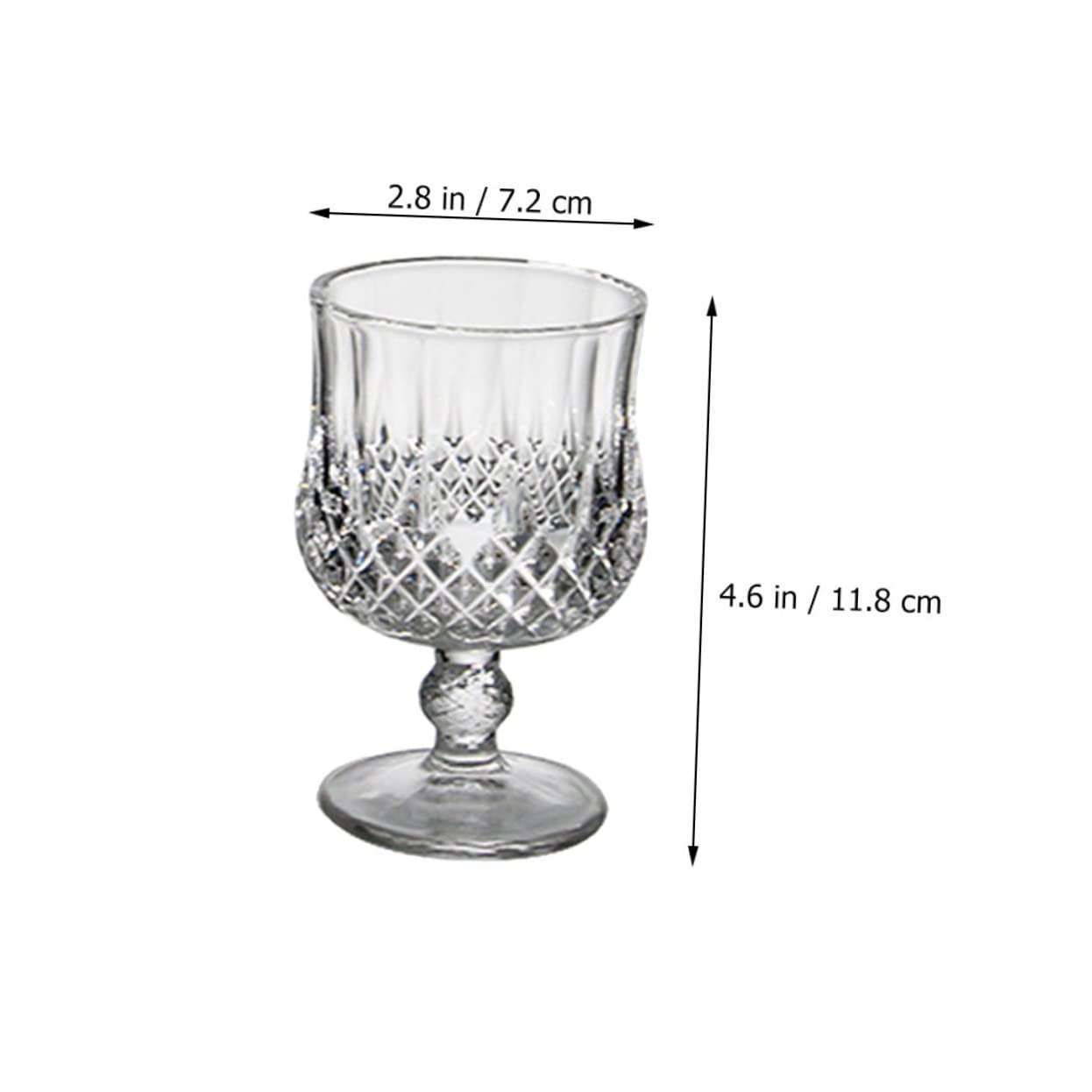 Weingläser 4 Stück aus Glas, Multifunktional, Elegant Geschliffene Kanten | Transparentes Design, Schlichte Optik mit Feinen Linien, für Rot und Weißwein