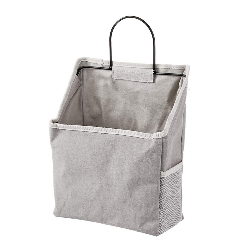 Borsa Sospesa XXL In Tessuto Con Fodera – Organizer Da Parete Con Gancio In Legno, 35x15x28 Cm, Per Corridoio, Bagno, Cameretta