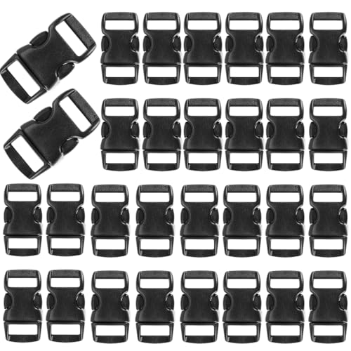 SGERUFZ Lot de 30 boucles à clip en plastique robuste pour sangles de 10 mm, fermetures à clic...