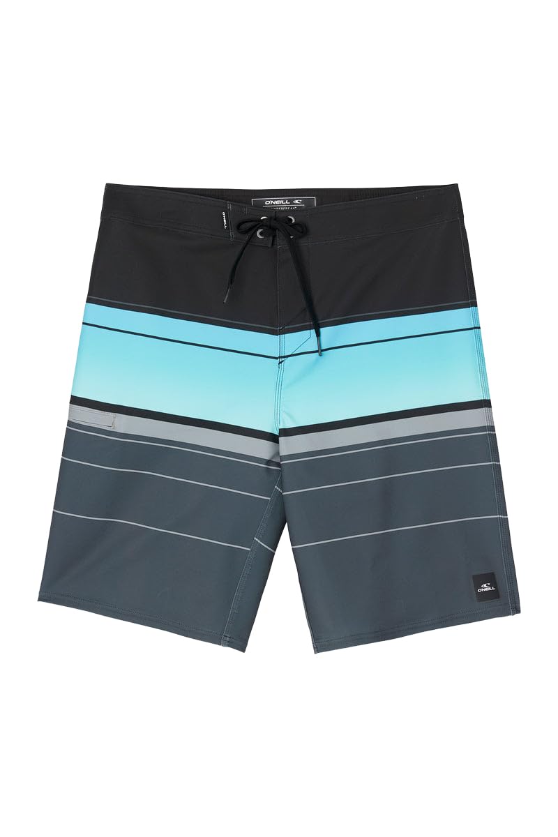 O'NEILL Mens Hyperfreak Heat Stripe 21 Swim, Graphite, 31