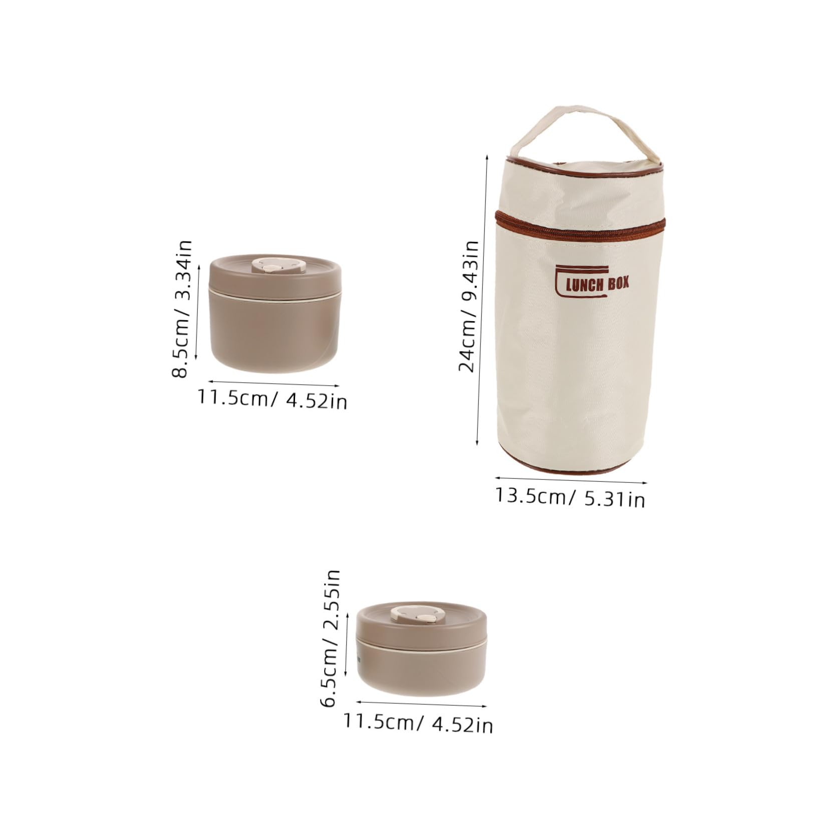 Alipis 3pièces Set De Récipients à Lunch Empilables Acier Avec Pour Adultes Boîte Bento Portative Pour Bureau Et