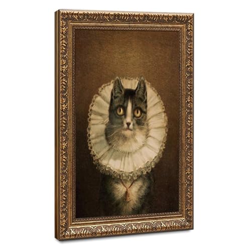 Toile chat victorien WCYB Kitsch : habillez vos murs vides avec ce cadre suspendu de 50,8 cm