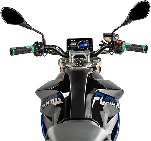 Miniatura 2 de APEBAZY Empuñaduras de mano de 78 pulgadas 0.866 in antideslizantes universales de aluminio y gel de goma para manillar para moto