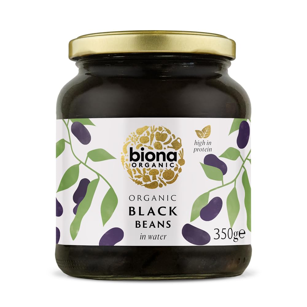 Biona Organic Black Beans, 350 g (pack of 6)