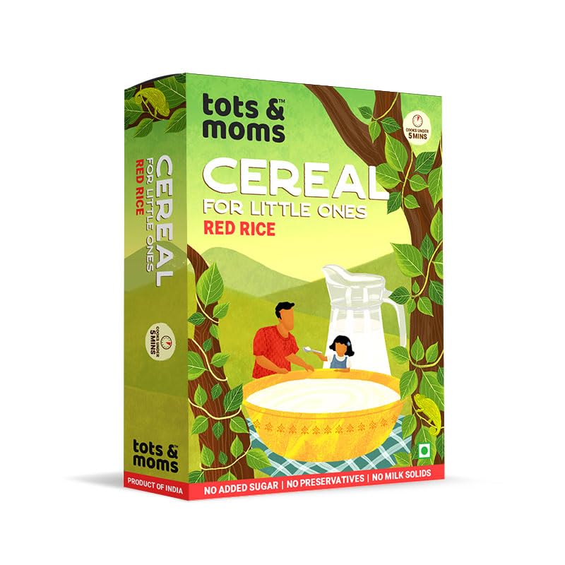 Tots & Moms Red Rice Cereal for kids - 200g | Iron-Rich Introductory Solid Food, Traditional Cereal No Salt No Sugar - Preservative Free - Prevents Anemia (B08X1S8B5Q) Amazon Price History, Amazon Price Tracker