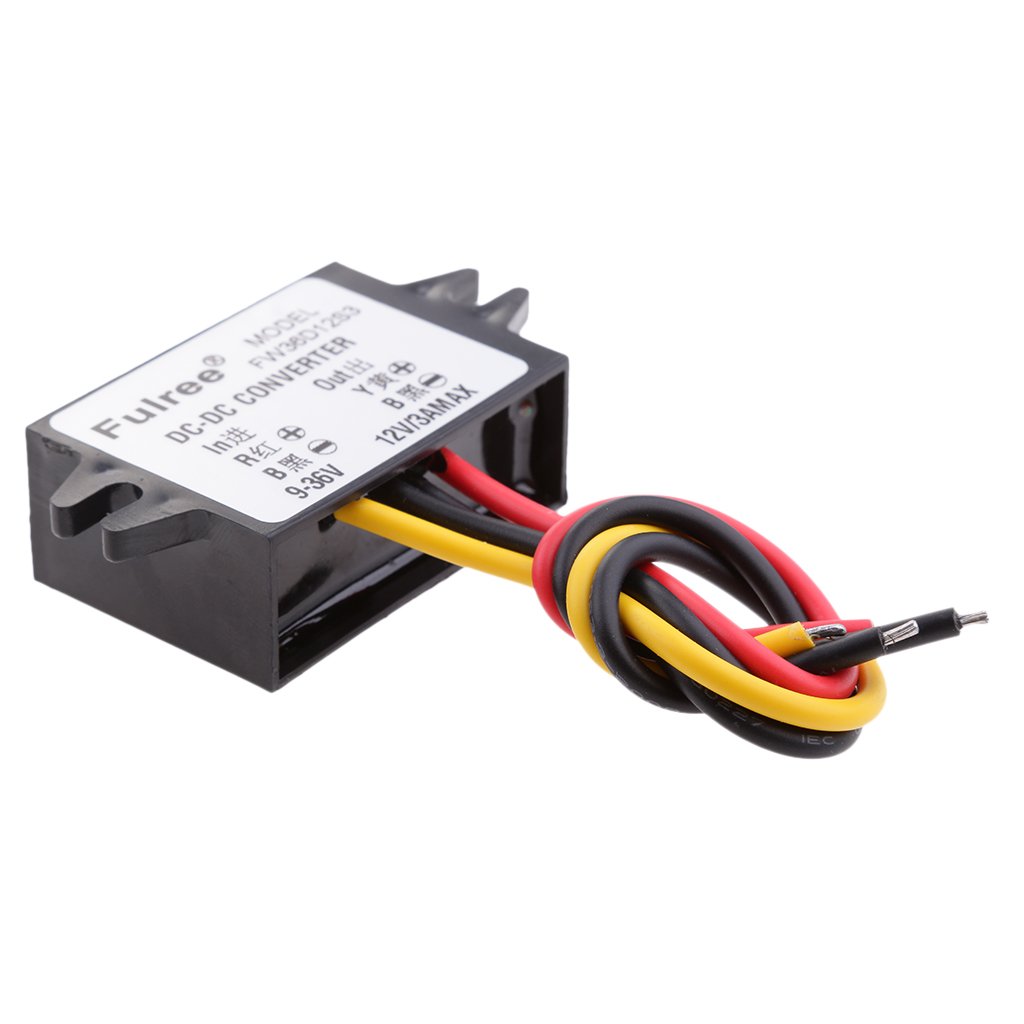 COMBR DC 12V/24V to 12V 3A Reducer Converter Voltage Buck Regulator Power Waterproof Box-image-42