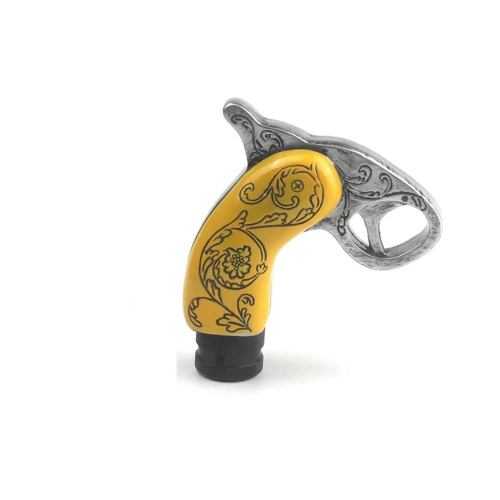 HYASDBWE Modified Car Shift Knob Sports Shift Lever Head Suitable for Manual Transmission Auto Parts Universal Gear Lever Gear Shifter Parts(Yellow)