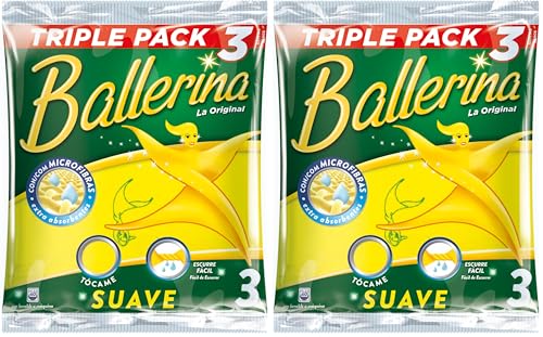 Ballerina - Bayeta Amarilla 3 Unidades - La Original (Paquete de 2)