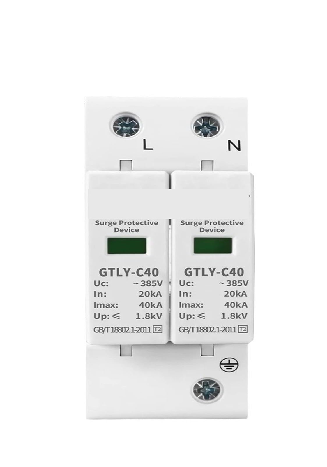 2P AC Dispositif de protection contre les surtensions 220 V 385 V 30 KA 60