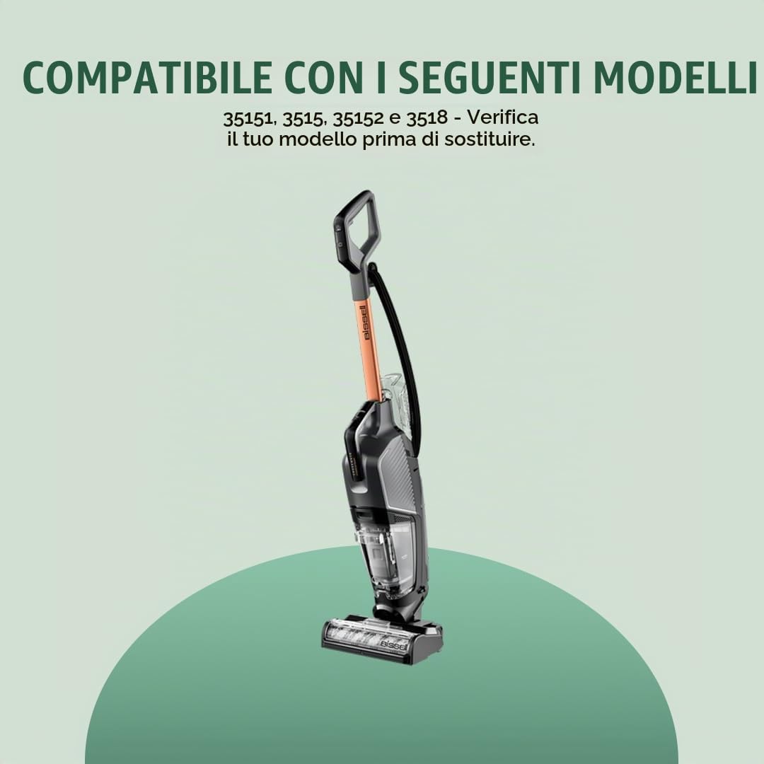 Serbatoio di ricambio per aspirapolvere Bissell CrossWave HydroSteam, adatto ai modelli 35151, 3515, 35152 e 3518