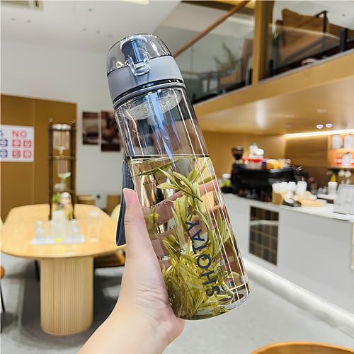 Image of THE VENTI SHOTAY COOL Unbreakable Water Bottle with Sipper BPA Free Tritian, Leak-Proof Water Bottle Ideal for Office, Sports, School, Gym (Black -820ML)
