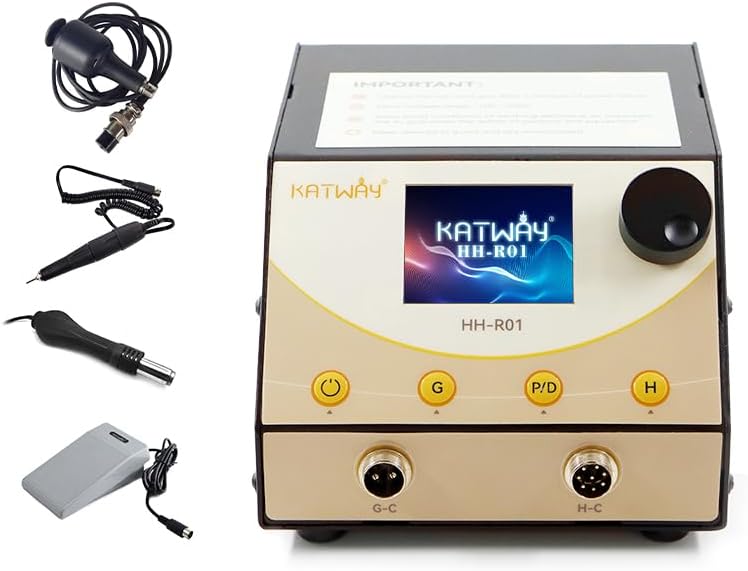 KATWAY Electric Engraver Tool 3-in-1, 35000 RPM Adjustable Speed, for Engraving on Jewelry, Metal HH-R01 (Metric 6.0mm)