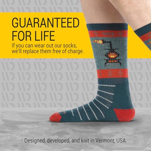Wide Open Micro Crew Men's Socks - Merino Wool, Winter Holiday Crew Socks (9006)4
