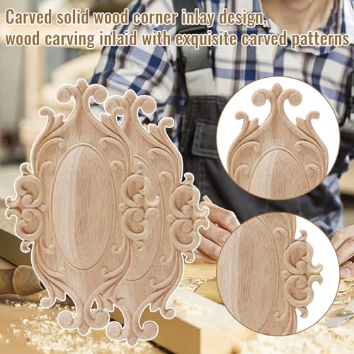 2 Pezzi Decalcomania Intagliata in Legno, Mobili