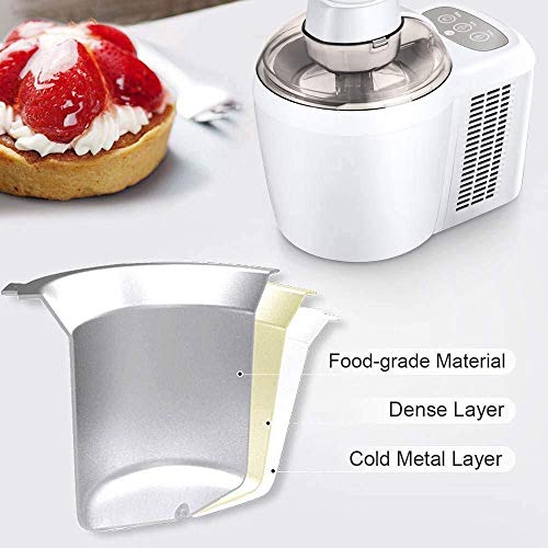 LLSS Automatische Eismaschine, 600 ml Haushalt Intelligente Sorbet-Frucht-Joghurt-Maschine, mit Countdown-Timer… – Bild 6