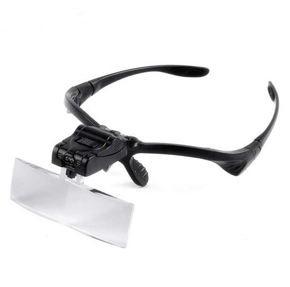 asdchZen Magnifier,Light Hands Headband Illuminated Magnifier 1X To 3.5X Zoom With Detachable Lenses For Reading,Jewelry Loupe,Watch Electonic Repair
