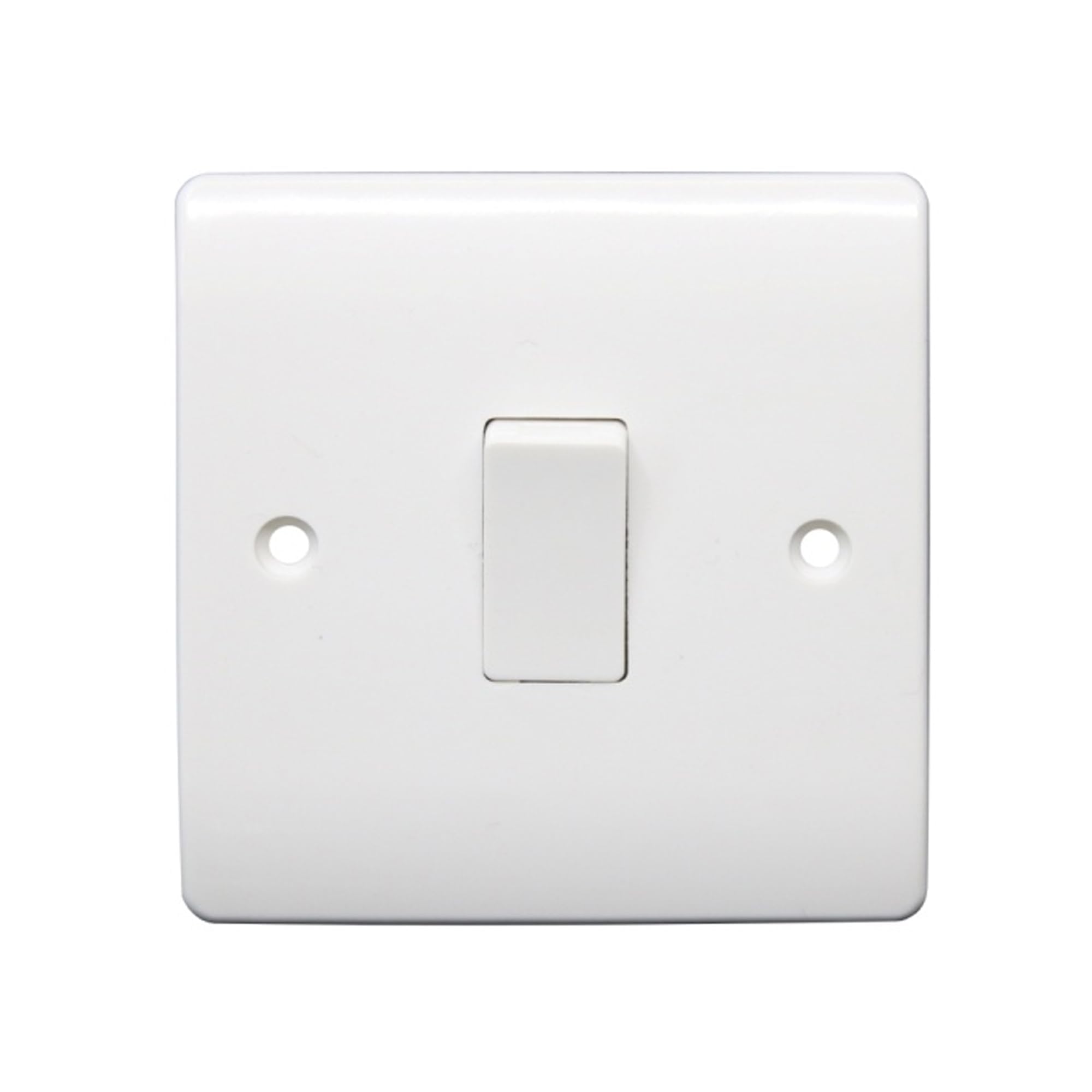 Securlec 1 Way 1 Gang Light Switch, Round Edge, Durable, Lightweight, Compact, Easy Installation, Stable Performance, Ideal for Homes, Offices, Hotels & Shops (Pack of 1)