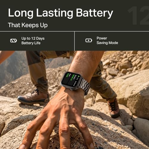 Image of boAt Storm Call 4 India's first Smartwatch with Type-C Charging,1.96 inch(4.97 cm) HD Display, Functional Crown, BT Calling, Sports Modes, Heart Rate, SpO2, Sleep & Stress Tracking, SOS, IP68(Steel Black)