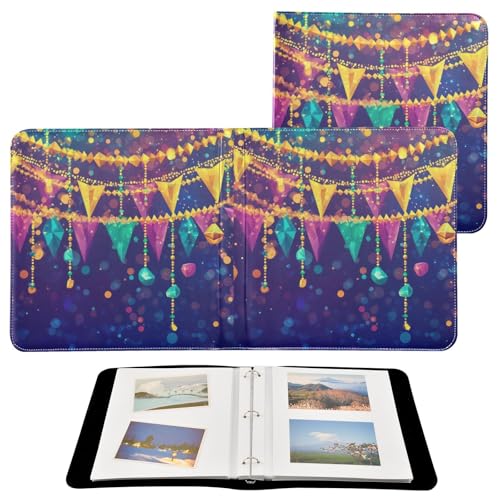 Álbum de Fotos Scrapbook Adhesivo DIY 3 Anillas Mardi Gras Carnival 40 Páginas 8x10 para Recuerdos miniatura 2