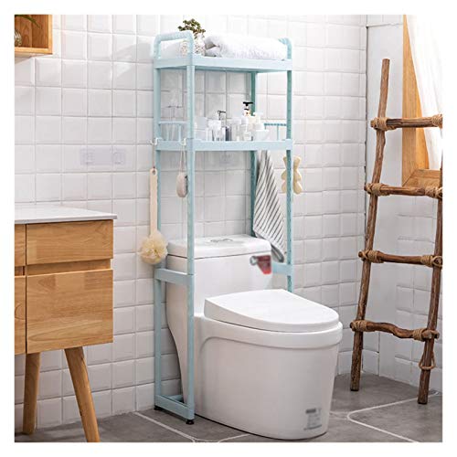 2-lagiges Toilettenregal, Multifunktionales Lagerregal für Bad und WC, Vertikaler Raum Über der Toilette, Badezimmerregal,Ohne Stanzen