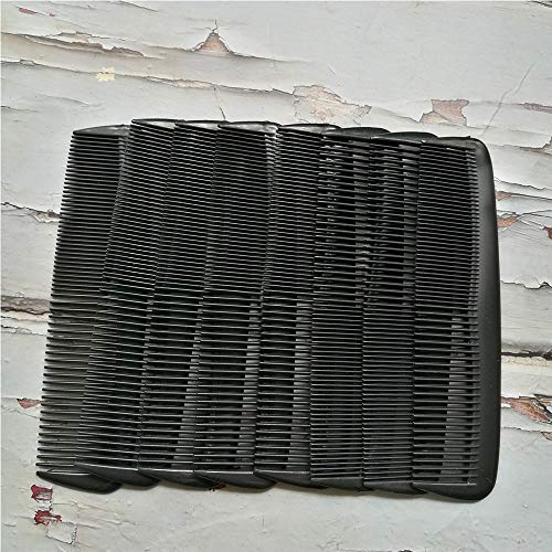 Lucas Shops 12 Pieces Pocket Hair Comb Beard & Mustache Combs for Men's Hair Beard Mustache and Sideburns, Durable Plastic, Black