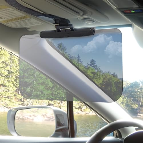 Sun Visor Extender for Cars, Car Sun Visor, Universal Anti-Glare Polarized Car Sunshade Visor Extender, Big Size Adjustable Visor Extension for Safe Driving, UV400 Protect from Glare/UV Ray