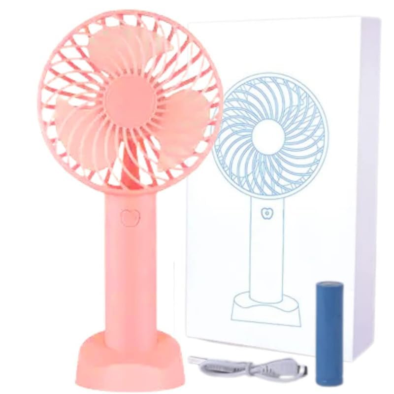 EESHA ETERNAL Mini Portable Fan Rechargeable USB lightweight Handheld & Table fan With Base | 3 Speed Option | Ideal for Indoor, Outdoor, Home, Office, Kitchen, Makeup & Travel Use (ASSORTED COLOURS) (B0D18ZZD1B) Amazon Price History, Amazon Price Tracker