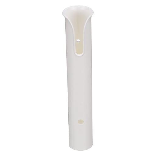 attwood 12708-2 PVC Rod Holder Storage, White PVC Construction, 9 Inches Long, Holds Rod Grips Up to 1 ¾-Inch Diameter, One Size