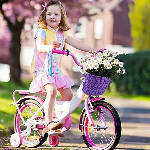 EIRONA Bike Handlebar Basket for Kids Bicycle, Balance Bike, Scooter, Tricycle, Bicycle Storage with DIY Decal, Purple 6 51J92bCCdJS