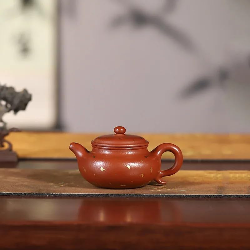 Tetera Infusiones Teteras de arcilla púrpura antiguas de 200ml, tetera hecha a mano, tetera de barro Ore Zhu con colador, juego de té Zisha, tetera china Teapot