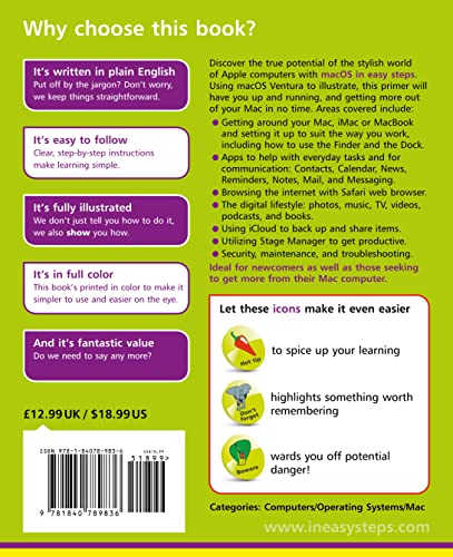 macOS in easy steps: Illustrated using macOS Ventura - Image 2