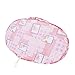 Baby Crib Net Tent, Zipper Closure Folding Portable Breathable Baby Bed Net Cover for Infant (Pink)