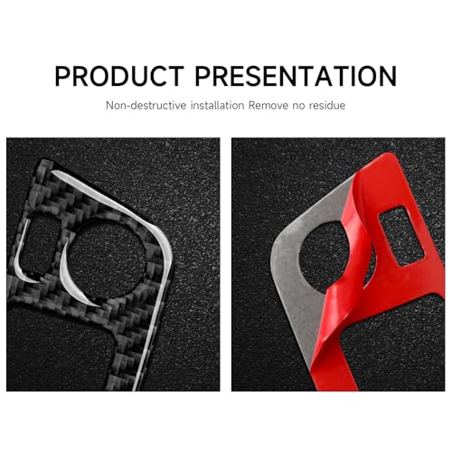Image of 2PCS Seat Adjustment Knob Switch Buttons Cover Trim Carbon Fiber Decal Sticker fits for BMW X3 G01 X4 G02 X5 G05 X6 G06 2018-2024 Accessories (Style A)