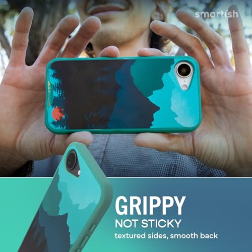 Image of Smartish iPhone 17e /16e MagSafe Case - Gripmunk Magnetic Slim Case [Lightweight + Protective] Drop Tested Thin Grip Cover with Microfiber Lining for Apple iPhone 17e /16e - Moving Mountains