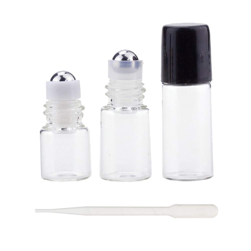 2x Leere Rollerball-Flaschen Aus Glas, 50 Ml, Mit Massagekugel – Für ätherische Öle, Auslaufsicher