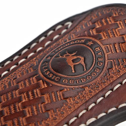 TOURBON Taschenmesserscheide aus Leder für Gürtel EDC Holster Taschenmesser Werkzeugtasche Handgemachtes Geschenk für Männer