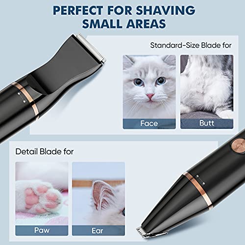 oneisall 2 Speed Cat Clippers with Double Blades, Cordless Small Cat Paw Trimmer, Low Noise for Trimming Dog's Hair… - Image 6