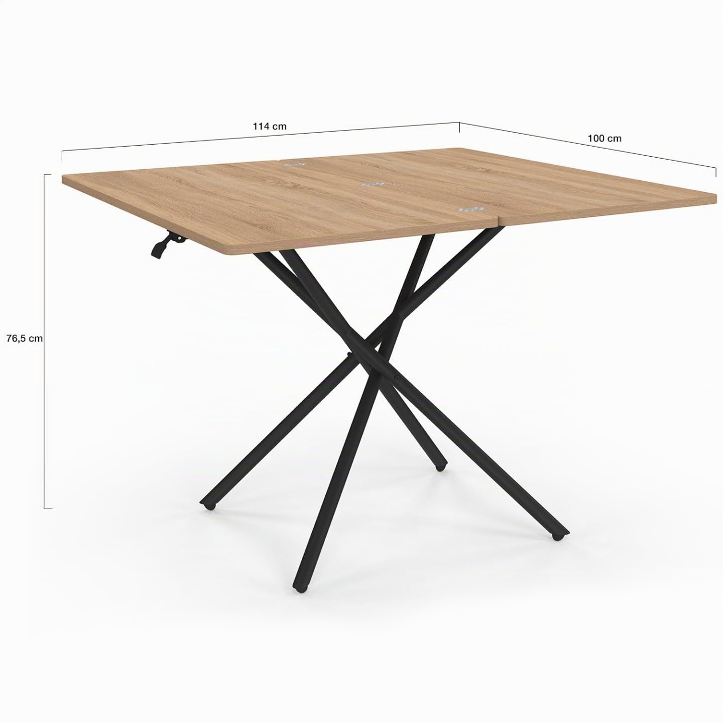 IDMarket - Table Basse 2 en 1 relevable en Table à Manger Alix