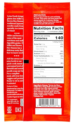 Lotus Foods Organic Ramen Miso Soup Mix-Millet & Brown-2.8 oz - Thumbnail 2