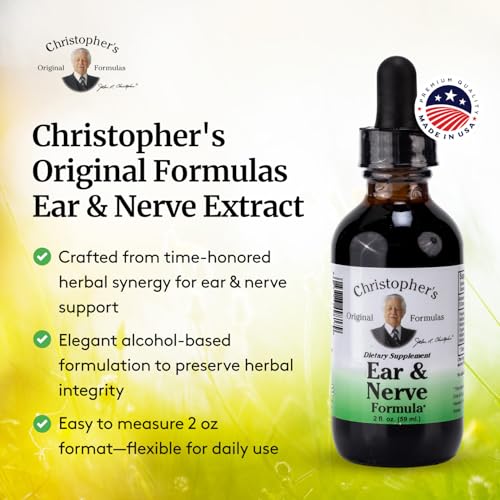 Image of Christopher's Original Formulas Ear and Nerve Extract, Nervous System Support, 2 fl oz - Pack of 2