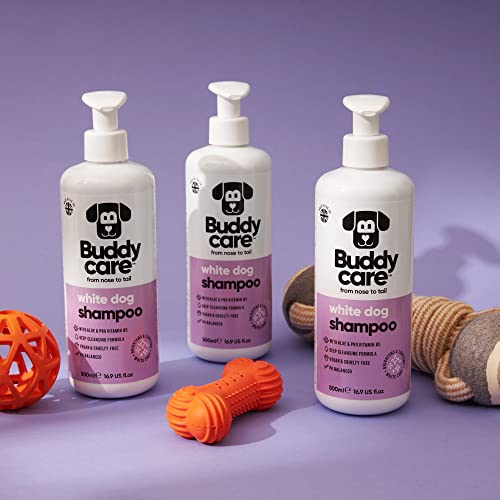 Buddycare Premium Whitening Dog Shampoo (500ml) Gentle Puppy Shampoo for Sensitive Skin & Itchy Skin, White Dog - Image 2