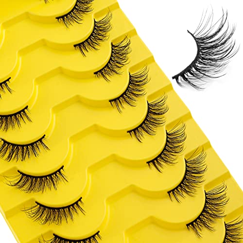 Pestañas Postizas 10 Parejas   6D Pestañas Postizas Naturales 3/4 Pestañas Cortas Pestañas Profesionales Reutilizables (ZL35)