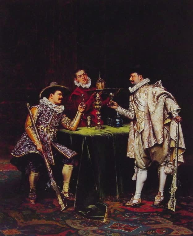 Affiche toile le toast d'Adolphe Alexandre Lesrel décoration murale 60x90