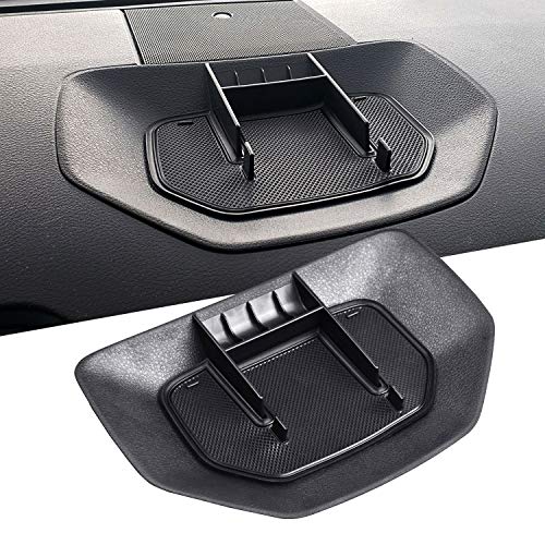 LESAUCE Center Dash Console Organizer Tray Replacement for Toyota Tundra 2014 2015 2016 2017 2018 2019 2020 Dashboard Mount Phone Holder for Tundra Accessories Car