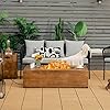 Giantex Gas Fire Pit Table - 50,000 BTU Outdoor Propane Fire Pit with Lava Rocks, Waterproof Cover, CSA Certified 48 Rectangular Fire Table for Patio, Garden, Backyard (Fire Pit)